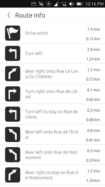 uNav directions