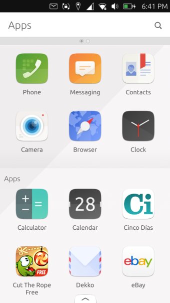Home screen