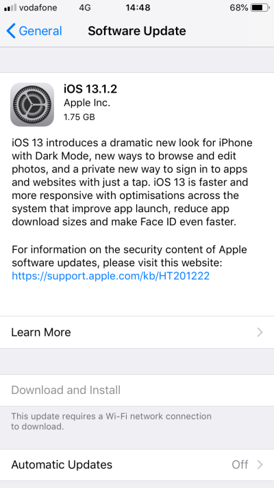 Update available