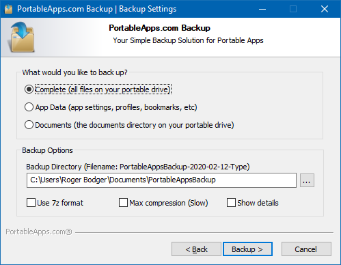 Backup options