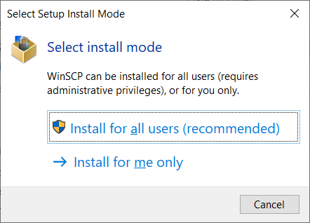Install mode