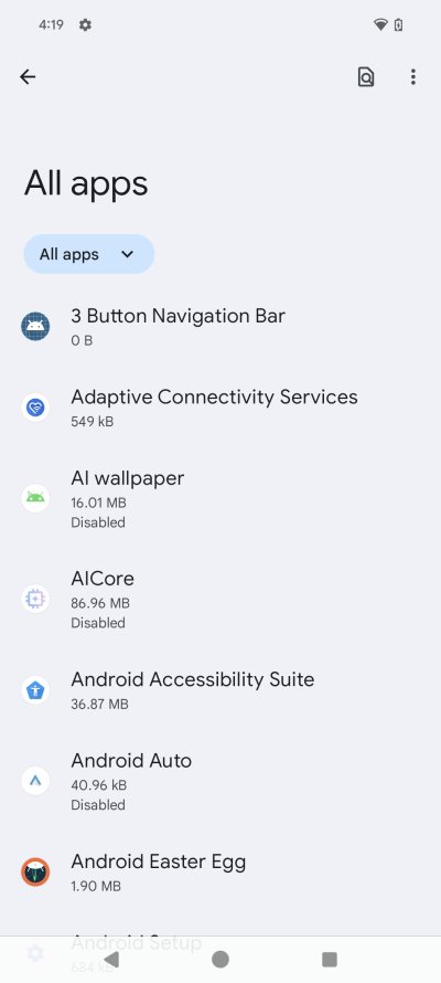 Disable apps