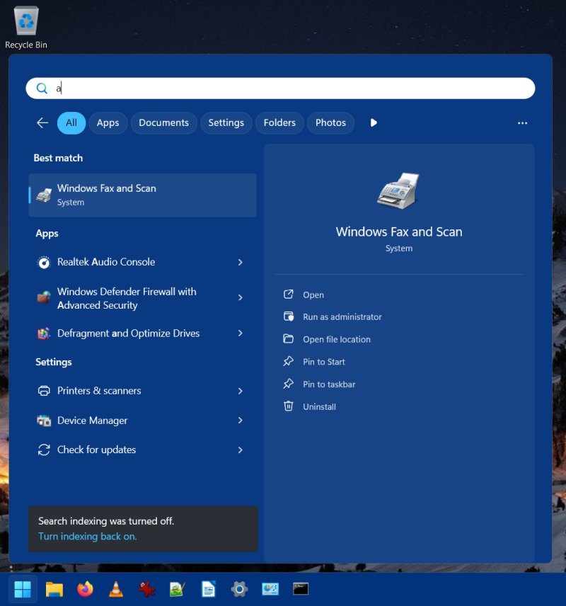 Web search disabled