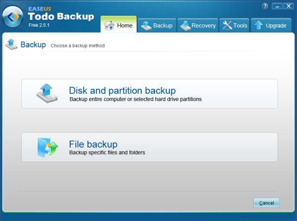 Backup options