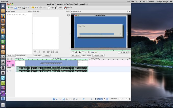 Kdenlive working