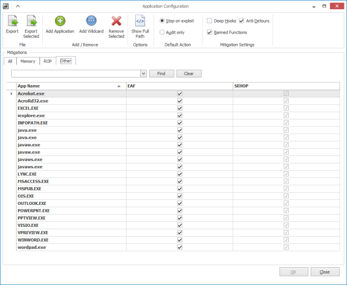 Other mitigations