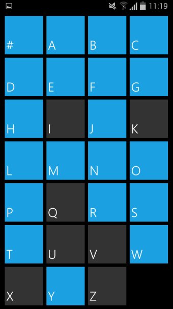 Contacts grid